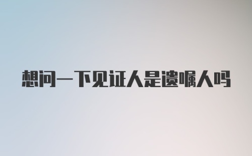 想问一下见证人是遗嘱人吗