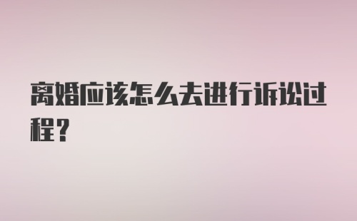 离婚应该怎么去进行诉讼过程?