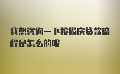 我想咨询一下按揭房贷款流程是怎么的呢