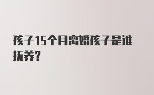 孩子15个月离婚孩子是谁抚养？