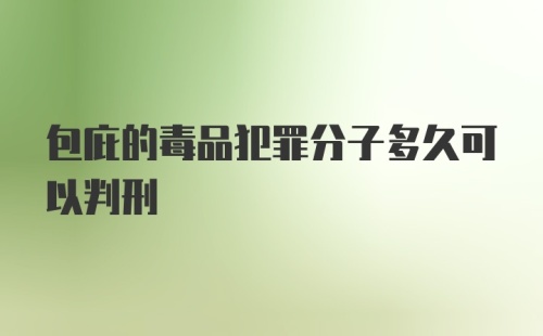 包庇的毒品犯罪分子多久可以判刑