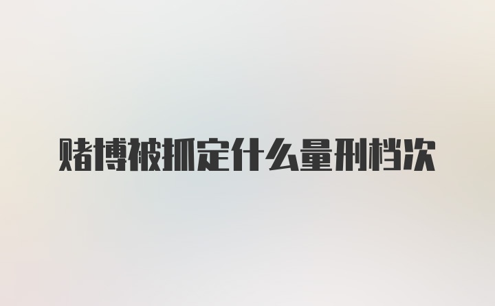 赌博被抓定什么量刑档次