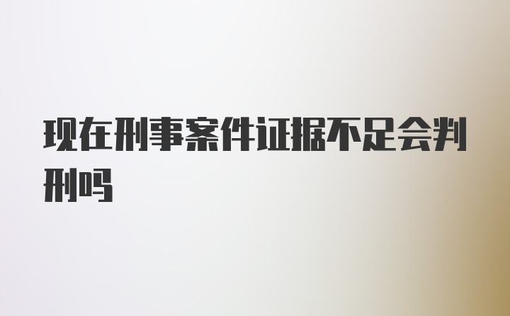 现在刑事案件证据不足会判刑吗