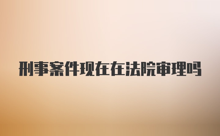 刑事案件现在在法院审理吗