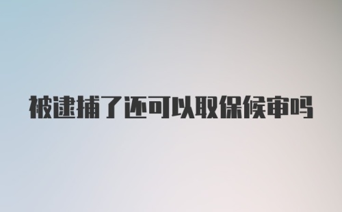 被逮捕了还可以取保候审吗