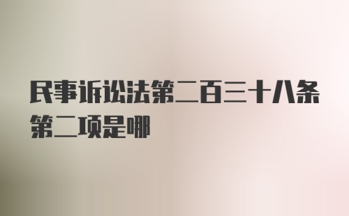 民事诉讼法第二百三十八条第二项是哪