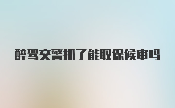 醉驾交警抓了能取保候审吗