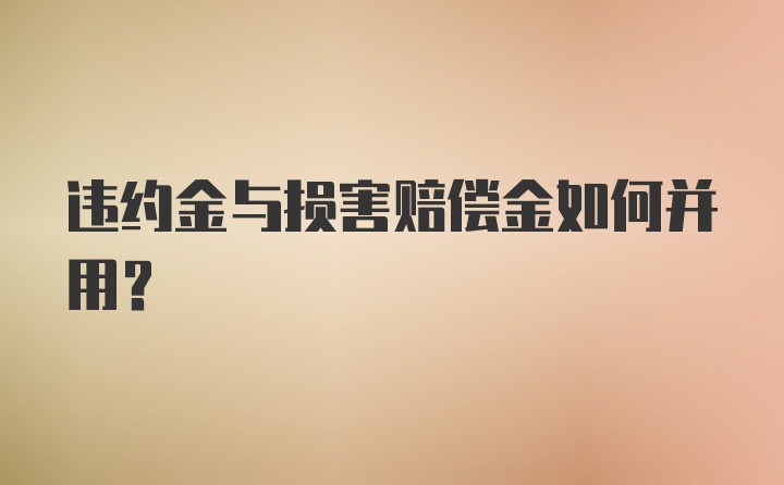 违约金与损害赔偿金如何并用？