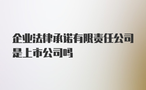 企业法律承诺有限责任公司是上市公司吗