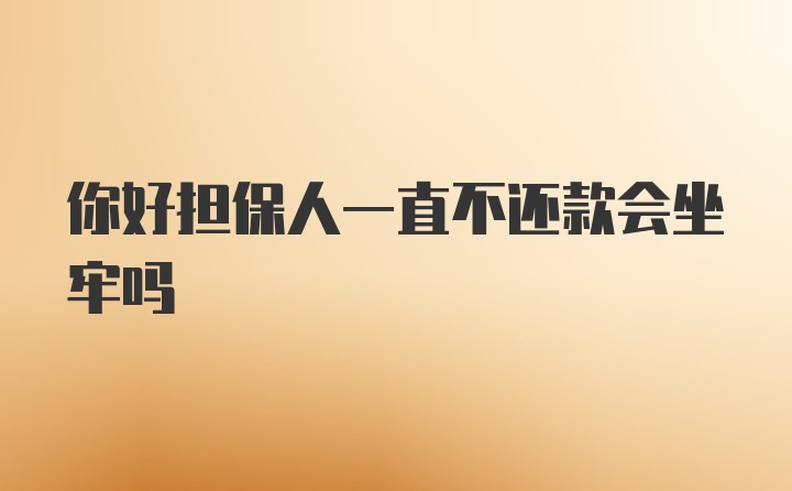 你好担保人一直不还款会坐牢吗