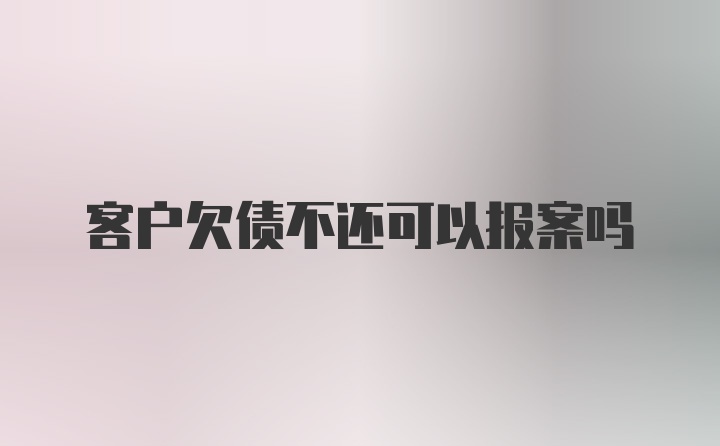 客户欠债不还可以报案吗