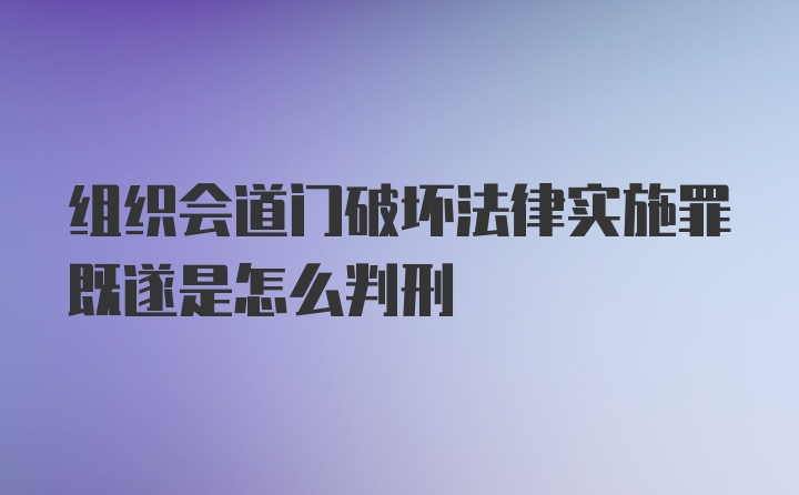 组织会道门破坏法律实施罪既遂是怎么判刑