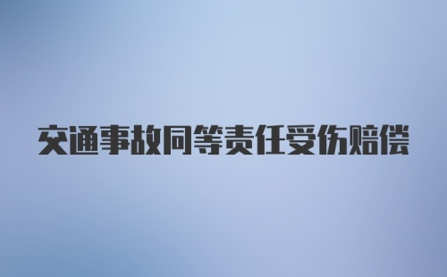 交通事故同等责任受伤赔偿