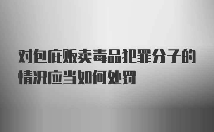 对包庇贩卖毒品犯罪分子的情况应当如何处罚