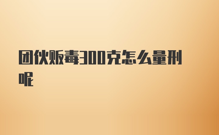 团伙贩毒300克怎么量刑呢