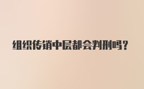 组织传销中层都会判刑吗？