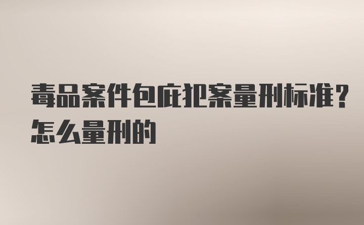 毒品案件包庇犯案量刑标准？怎么量刑的