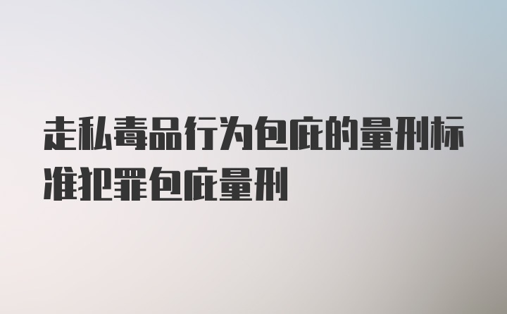 走私毒品行为包庇的量刑标准犯罪包庇量刑