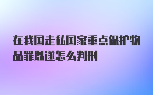 在我国走私国家重点保护物品罪既遂怎么判刑