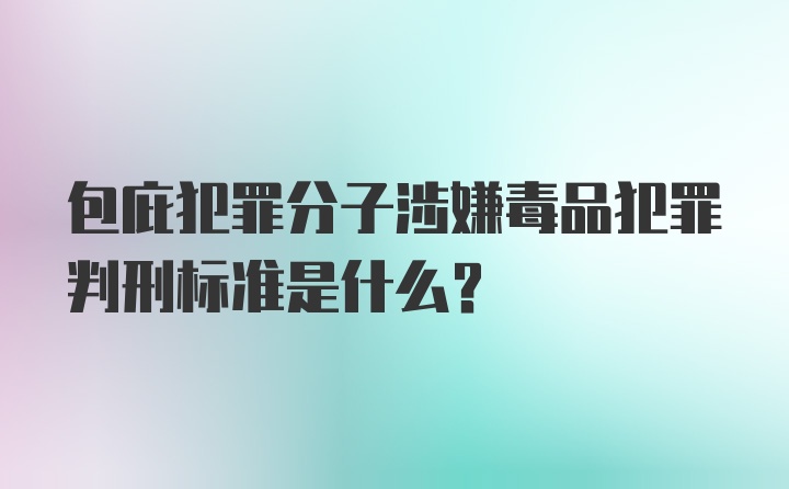 包庇犯罪分子涉嫌毒品犯罪判刑标准是什么？