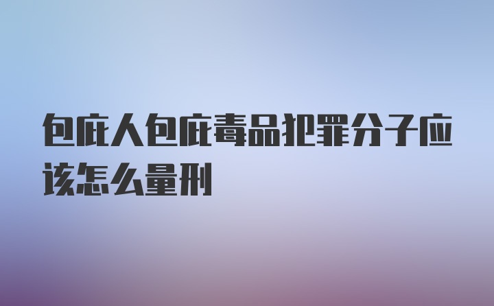 包庇人包庇毒品犯罪分子应该怎么量刑