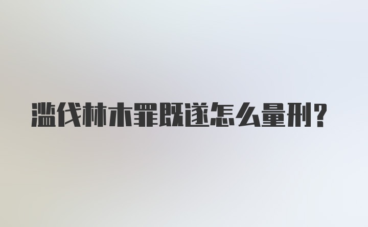 滥伐林木罪既遂怎么量刑？