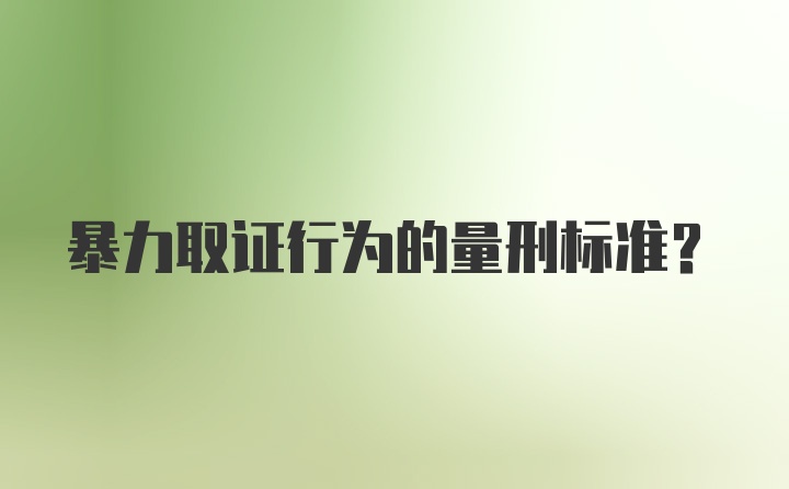 暴力取证行为的量刑标准？