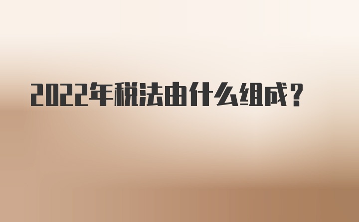 2022年税法由什么组成?