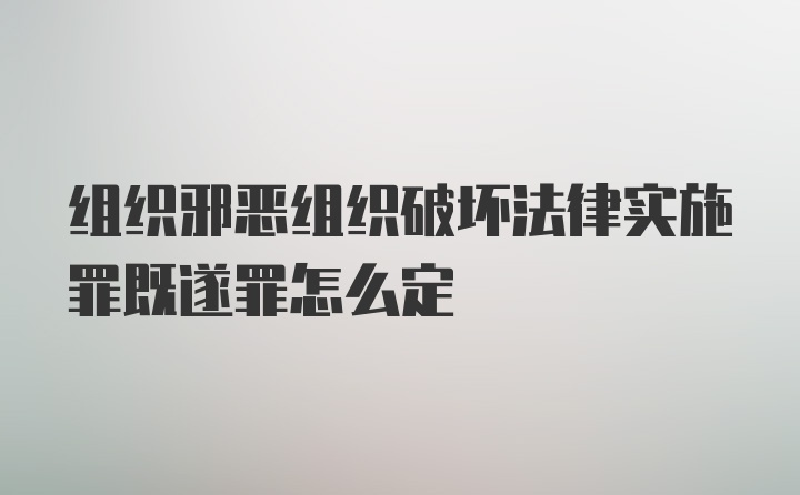 组织邪恶组织破坏法律实施罪既遂罪怎么定