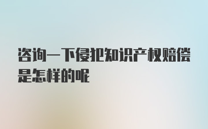 咨询一下侵犯知识产权赔偿是怎样的呢