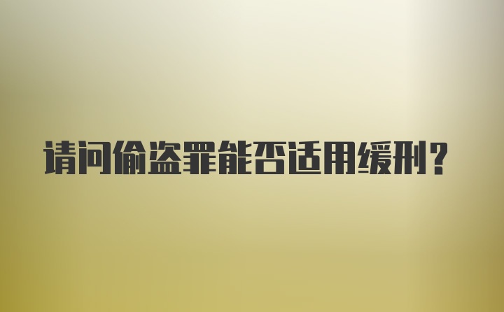 请问偷盗罪能否适用缓刑？