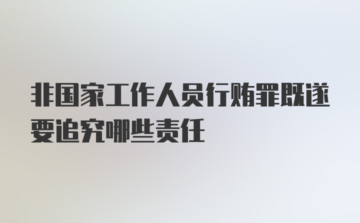 非国家工作人员行贿罪既遂要追究哪些责任