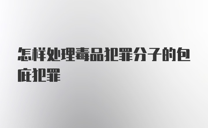 怎样处理毒品犯罪分子的包庇犯罪