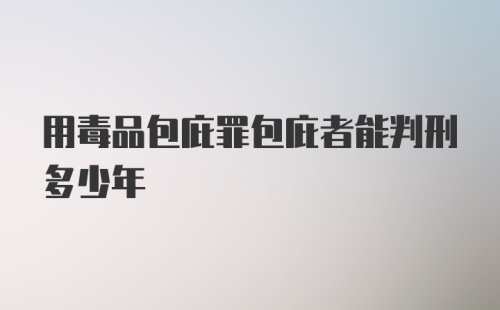 用毒品包庇罪包庇者能判刑多少年