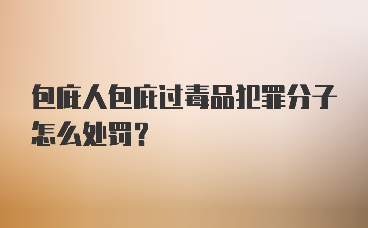 包庇人包庇过毒品犯罪分子怎么处罚？