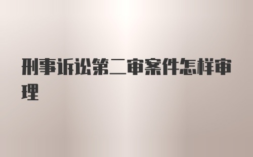 刑事诉讼第二审案件怎样审理