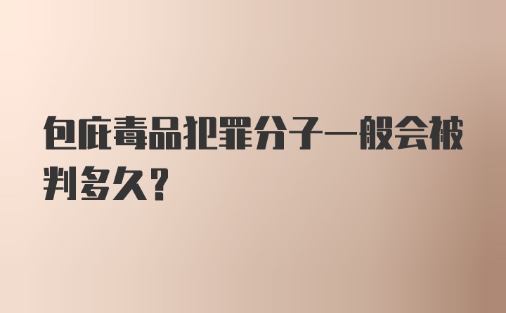 包庇毒品犯罪分子一般会被判多久？