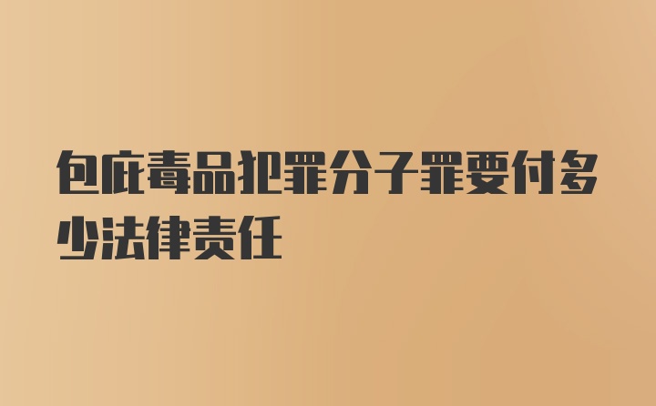 包庇毒品犯罪分子罪要付多少法律责任