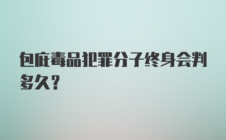 包庇毒品犯罪分子终身会判多久？