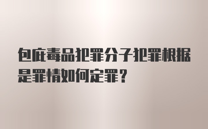 包庇毒品犯罪分子犯罪根据是罪情如何定罪？