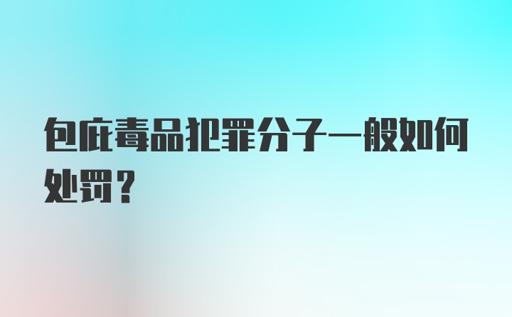 包庇毒品犯罪分子一般如何处罚?