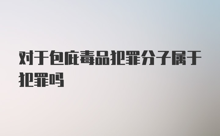 对于包庇毒品犯罪分子属于犯罪吗