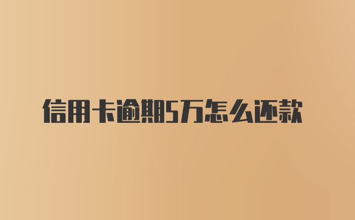 信用卡逾期5万怎么还款