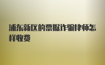 浦东新区的票据诈骗律师怎样收费