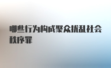 哪些行为构成聚众扰乱社会秩序罪