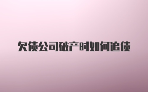 欠债公司破产时如何追债