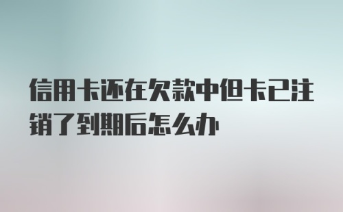 信用卡还在欠款中但卡已注销了到期后怎么办