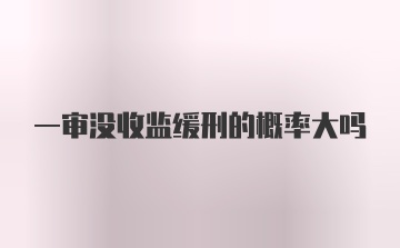 一审没收监缓刑的概率大吗