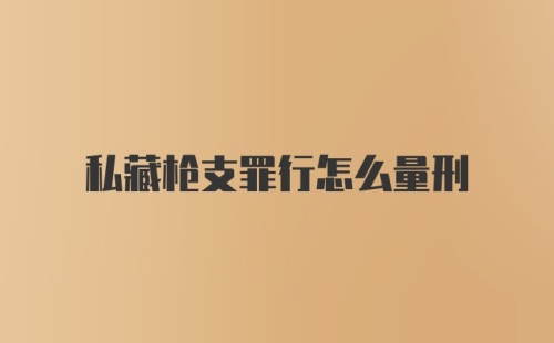 私藏枪支罪行怎么量刑