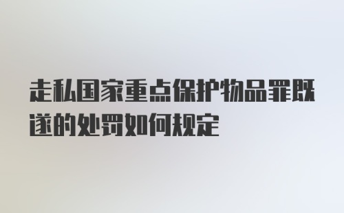 走私国家重点保护物品罪既遂的处罚如何规定